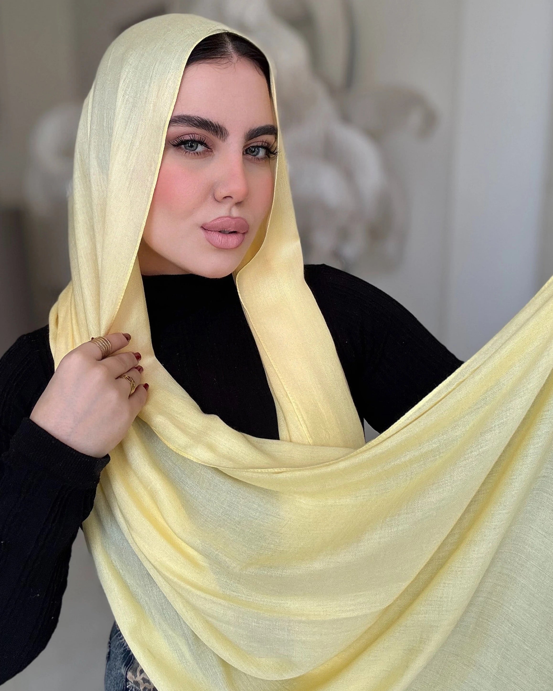 Sunshine Yellow Cotton Scarf