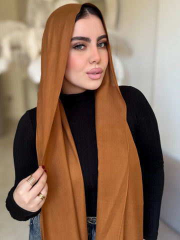 Caramel Glow Cotton Scarf
