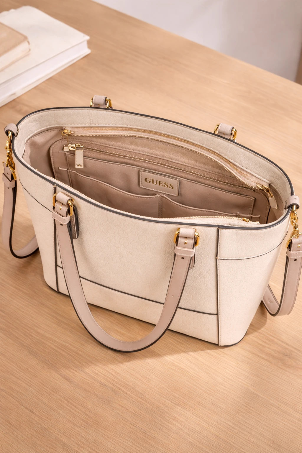 Guess Quilted Beige Tote