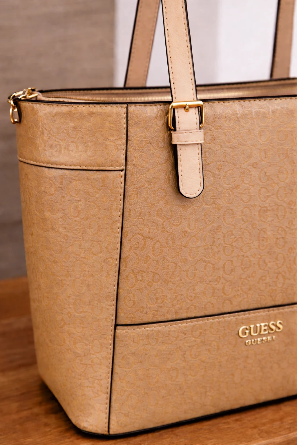 Guess Metallic Beige Tote