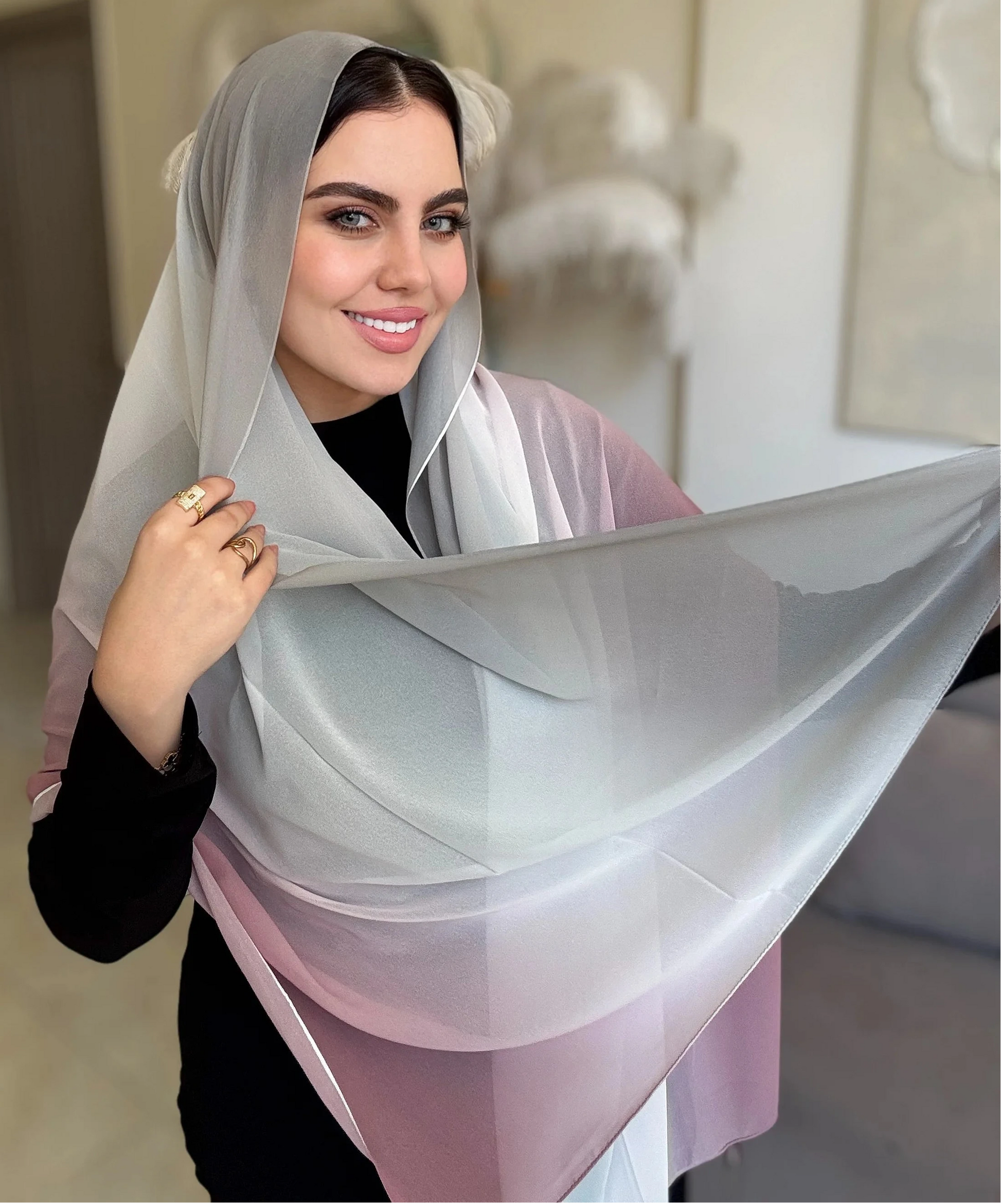 Rose to White (Chiffon)