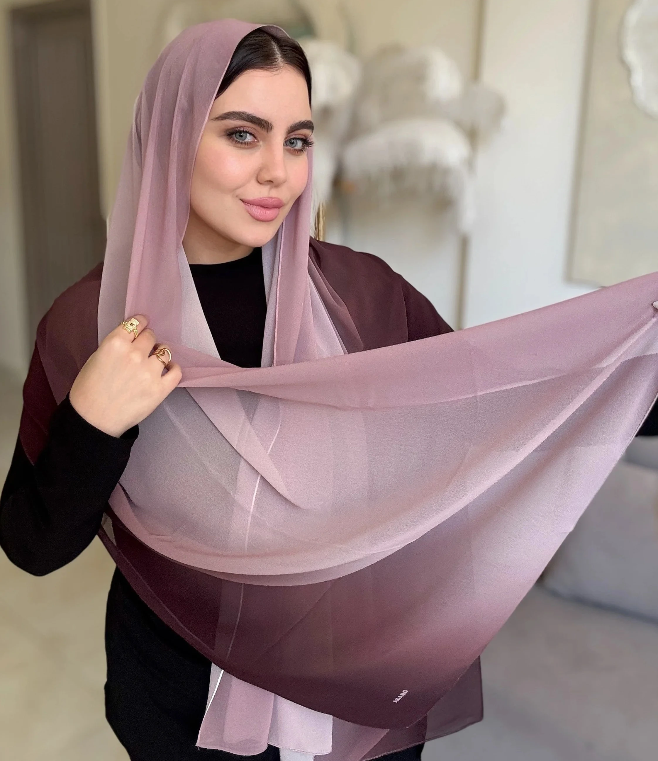 Rose to Purple Ombre (Chiffon)