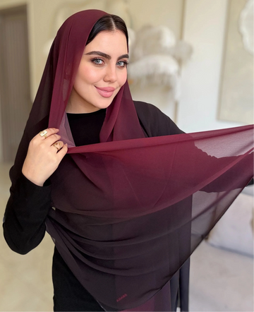 Burgundy to Black (Chiffon)