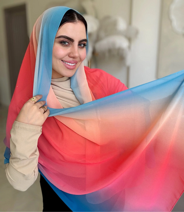 Blue to hot-pink (Chiffon)