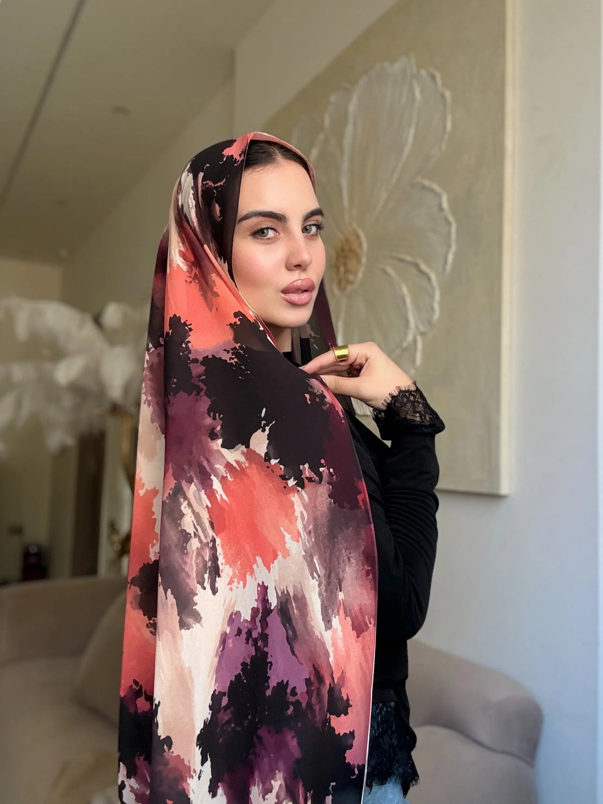 Coral Eclipse (chiffon)