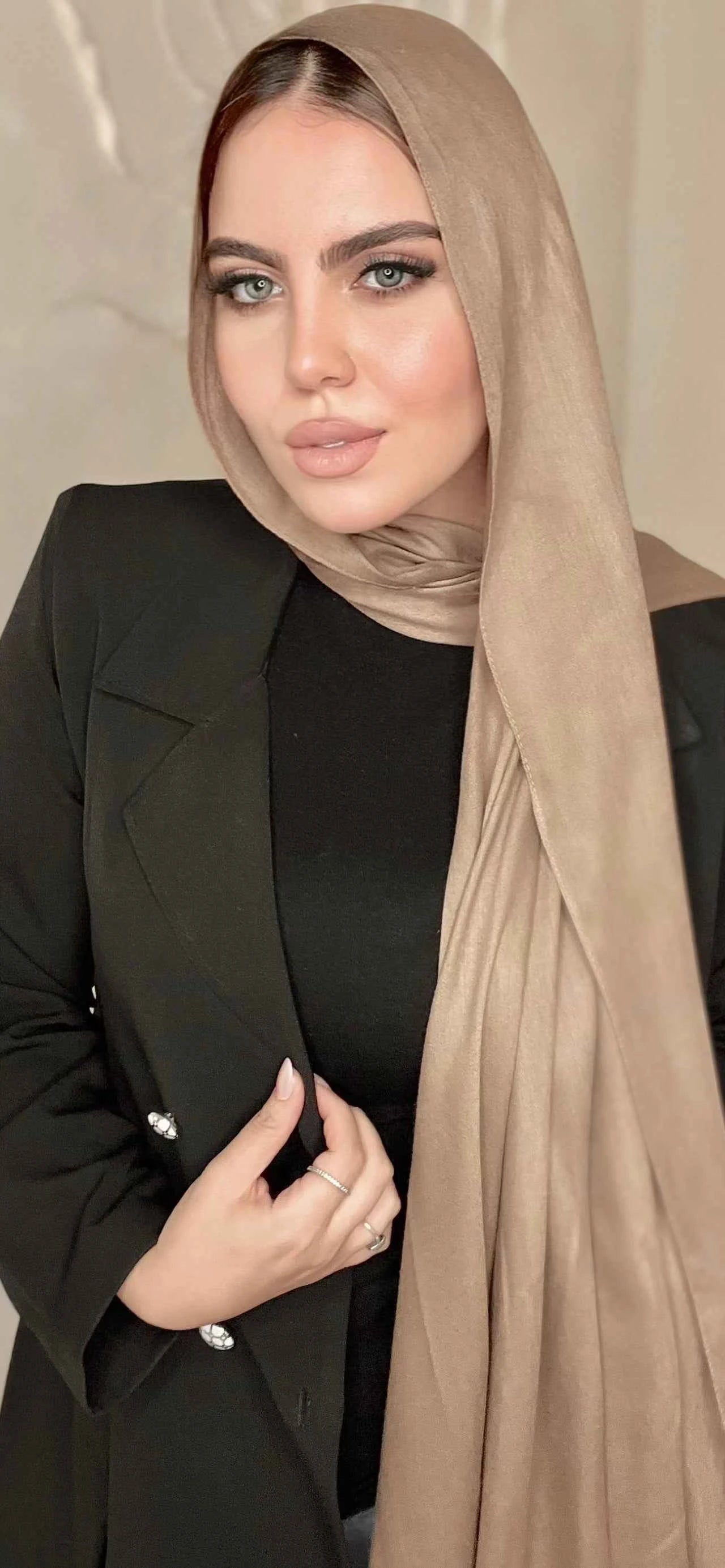 Salmon beige Cotton Scarf