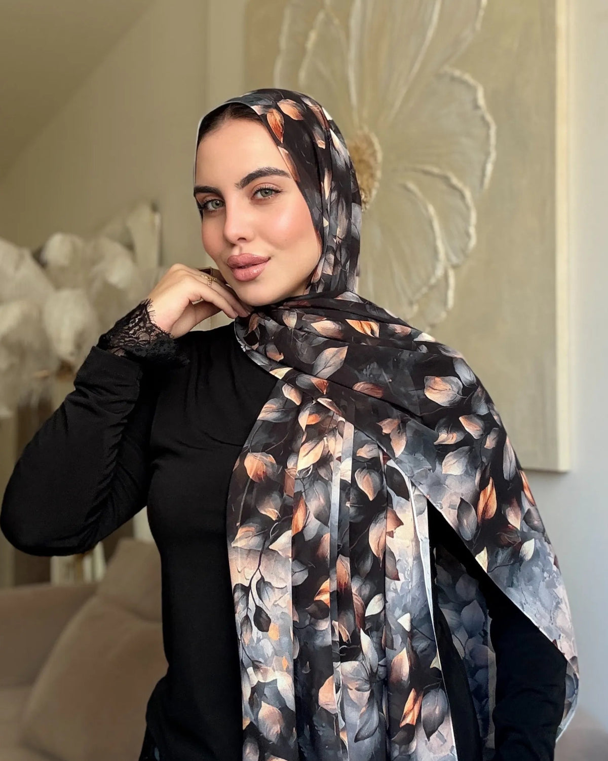 Midnight Blossom (chiffon)