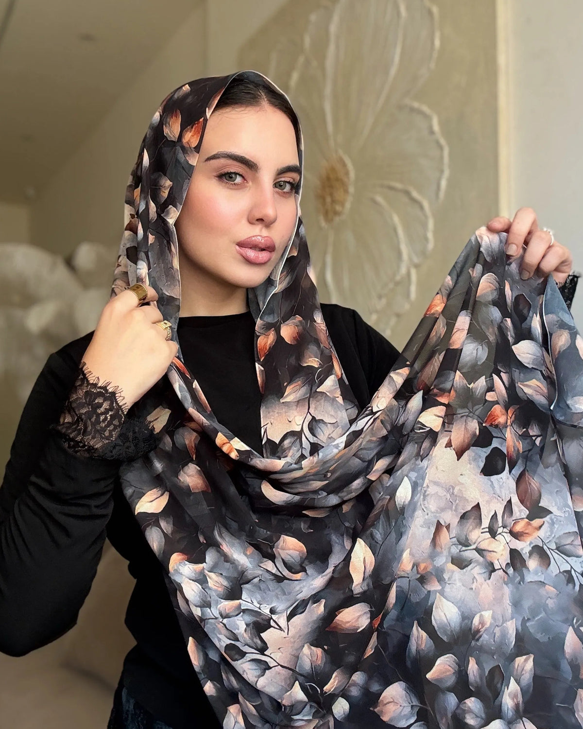 Midnight Blossom (chiffon)