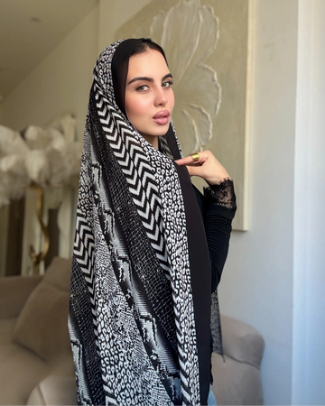Monochrome Snake (chiffon)