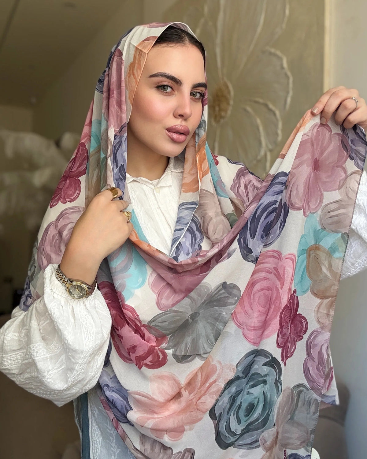 Watercolor Bloom (chiffon)