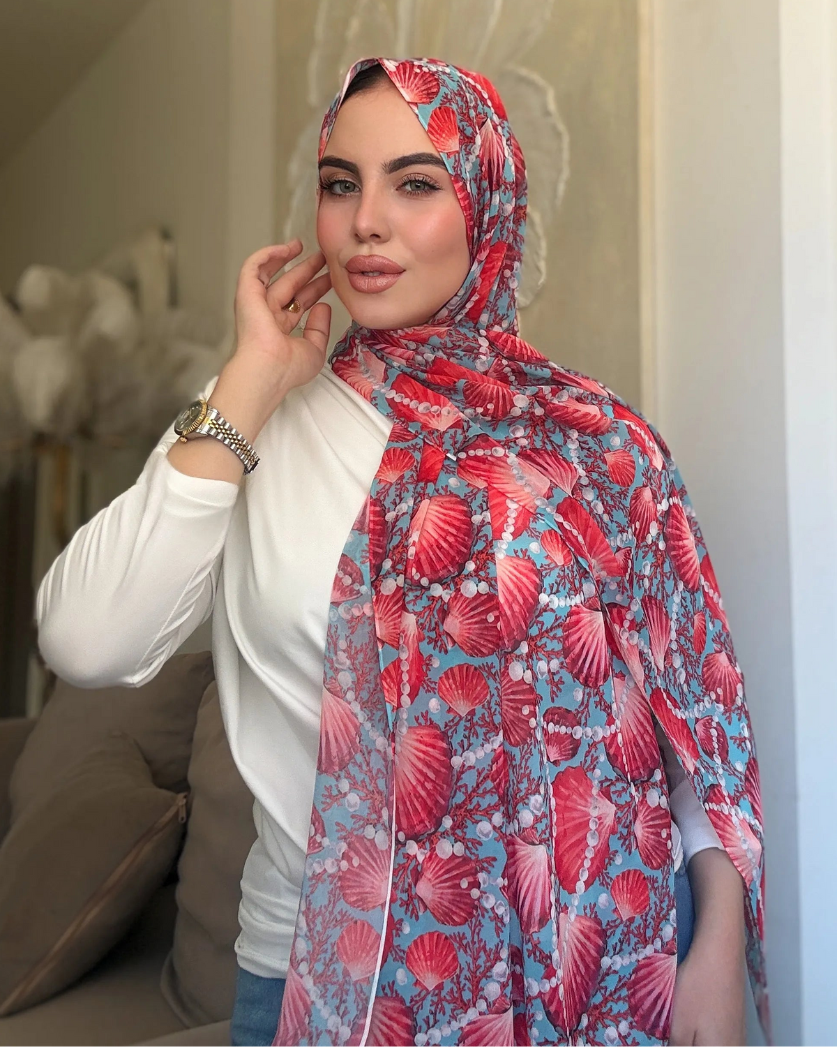 Coral Ocean (chiffon)