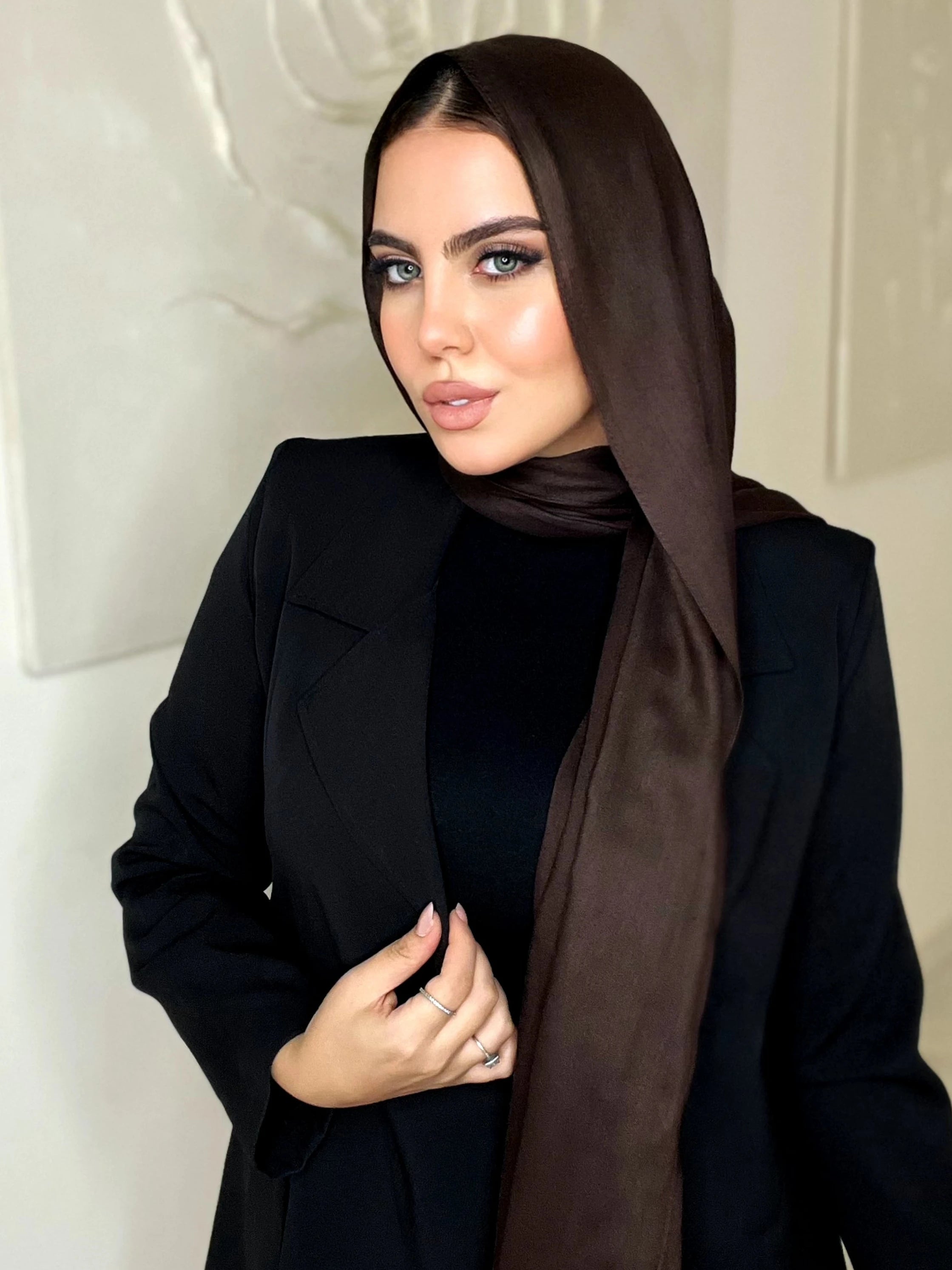 Brown Cotton Scarf