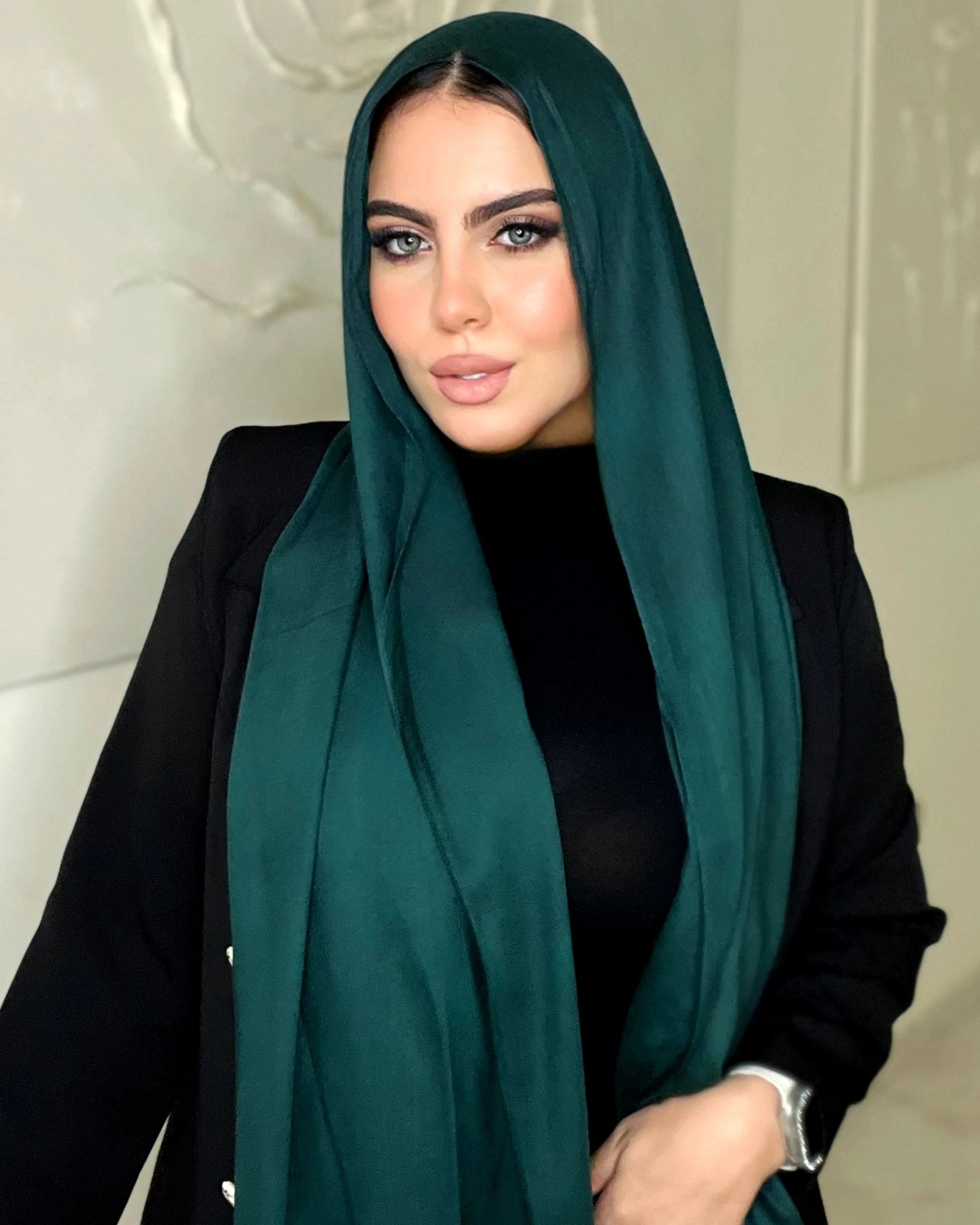 Emerald Green Cotton Scarf