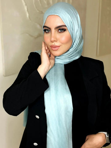 Light Blue Cotton Scarf