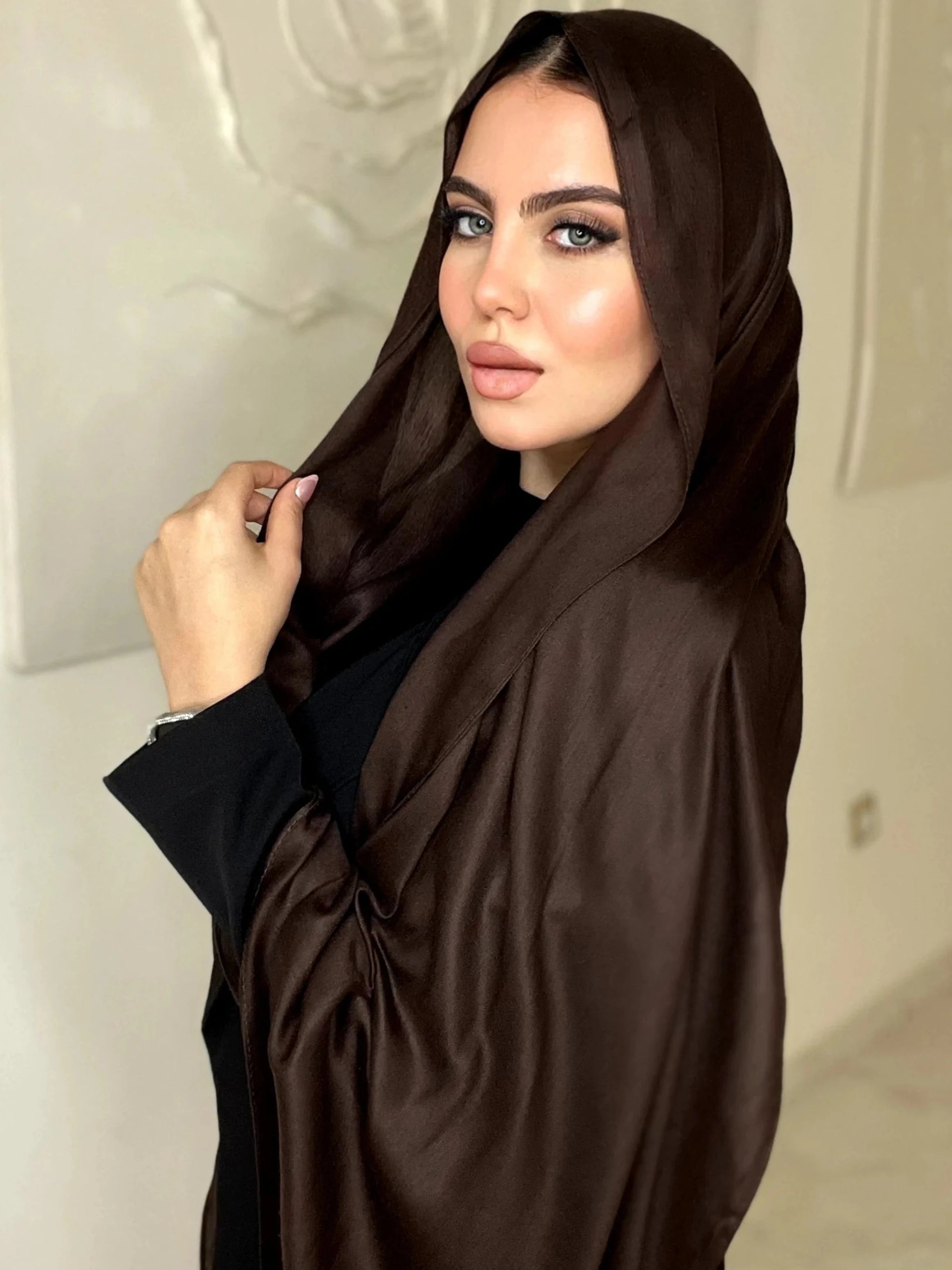 Brown Cotton Scarf